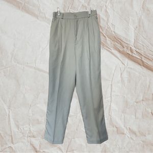Sage Green High Waisted Cotton Pleated Pant by Christy Girl (Made in the USA)